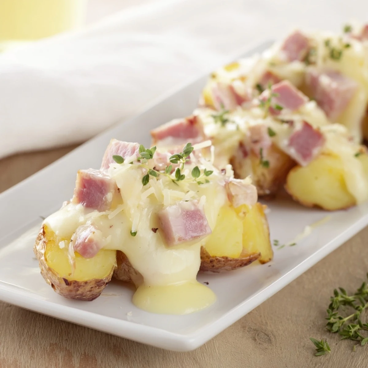 Warm, creamy Plateau Moufle Chaud et Confortable, a French baked dish, bursting with flavor and color.