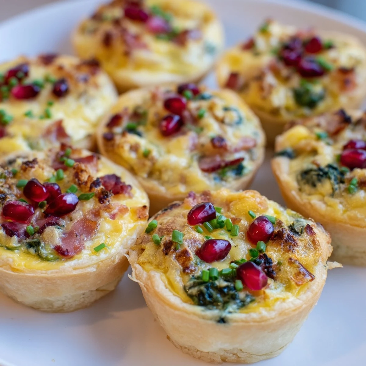 Mini Quiche Christmas Tree