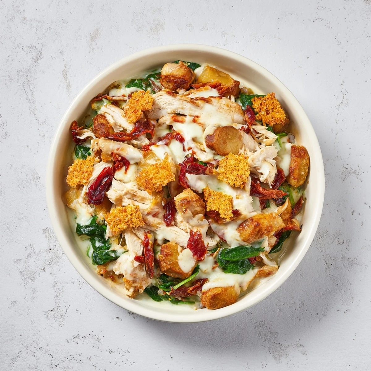 Creamy, golden Marry Me Chicken Casserole with Ritz cracker topping, perfect for a cozy dinner.