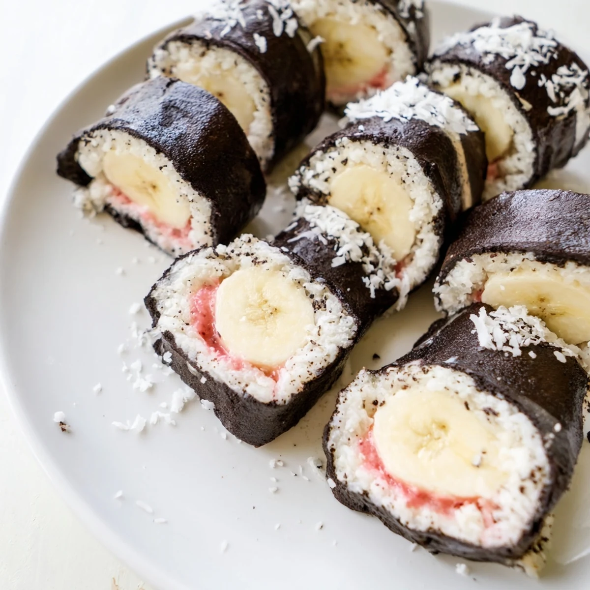 Oreo Cookie Sushi Rolls with chocolate dip, ready to eat, a fun and easy dessert to make.