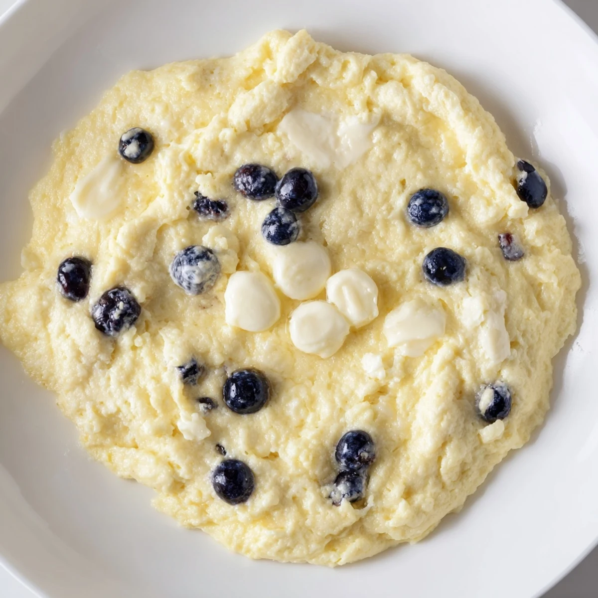 Golden, fluffy scrambled pancakes cooked in a skillet, perfect for a cozy American breakfast feast.