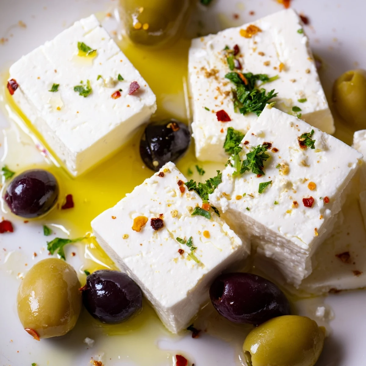 Enjoy a visually appealing Turkish Olives & Cheese Board, perfect for sharing--briny olives, cheese, and pita galore.