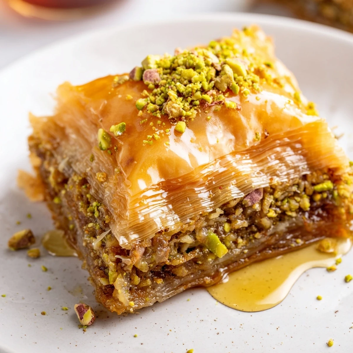 Layers of buttery phyllo, nuts, and syrup make up this delicious Turkish Hazelnut & Pistachio Baklava.