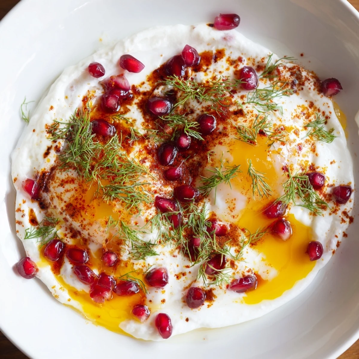 Sumac butter glistens over the creamy yogurt and poached eggs in a fresh plate of Çılbır.