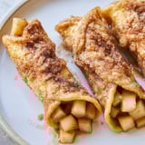 Close-up of baked Apple Pie Roll-Ups showing flaky, golden crust; a simple American treat.