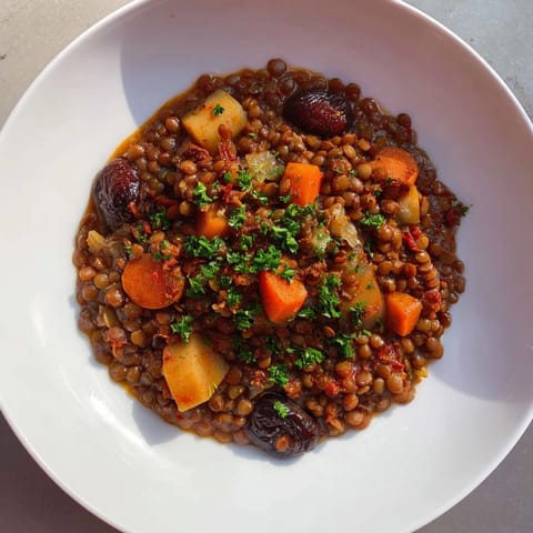 Abuelas Lentil Stew Prunes