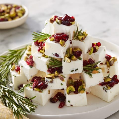 Vibrant Cranberry White Cheddar Tree, a holiday appetizer with fresh rosemary and a stunning presentation.