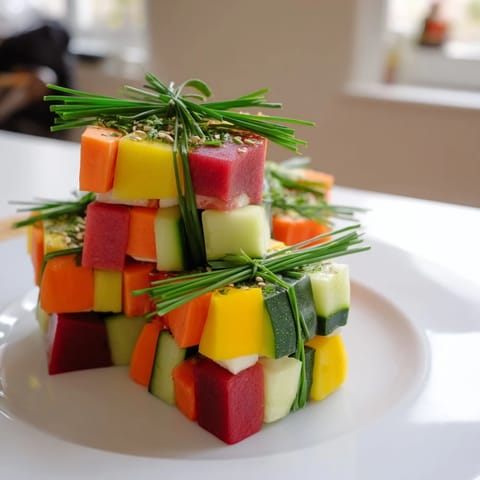 Stacked Gift Box Veggie Cubes