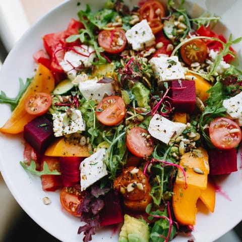 Abstract Expressionist Salad Art