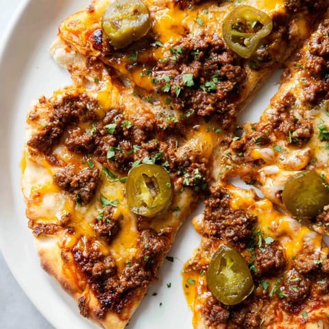 Spicy Ground Beef Pizza