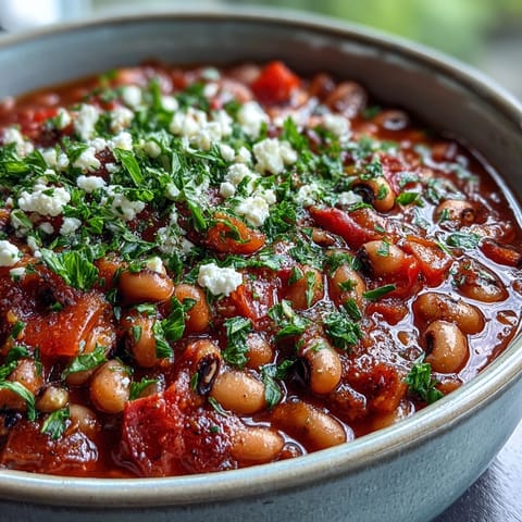 Greek Slow Cooker Black-Eyed Peas