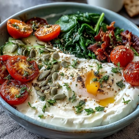Savory Cottage Cheese Bowl