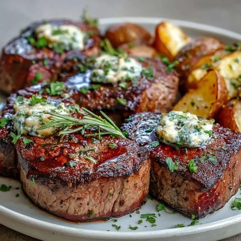 Garlic butter steak bites and potatoes, a hearty main dish with tender sirloin and golden Yukon Gold potatoes.  
