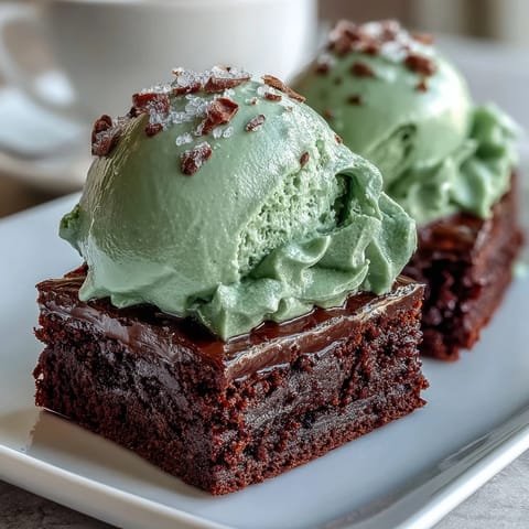 Shamrock-shaped brownies with rich chocolate flavor and vibrant green icing, a festive St. Patrick's Day treat for any celebration.