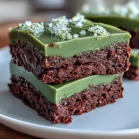 St Patricks Shamrock Brownies