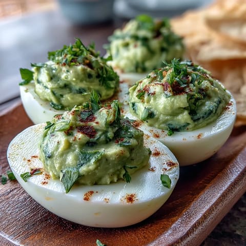 Green Avocado Deviled Eggs