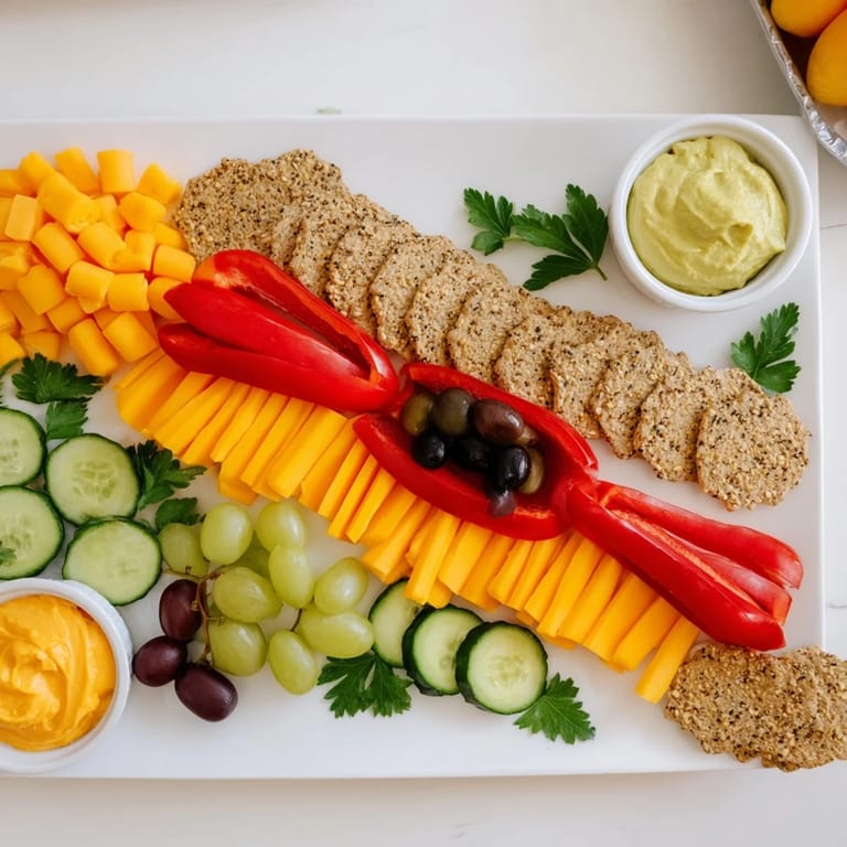 A delicious mix of savory elements forms a Rock Star Guitar Snack Platter, perfect party food.