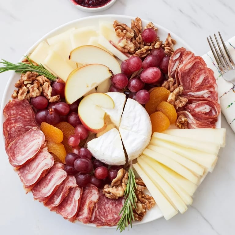 Elegant Rugby Ball Cheese Board featuring Comté, prosciutto, and ripe grapes, perfect for parties.