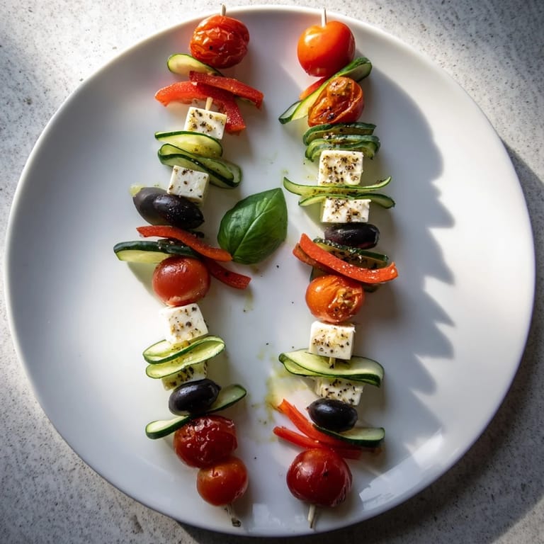 Appetizing photo shows the creative Double Helix Genetic Code appetizer, a visually appealing party starter for guests.