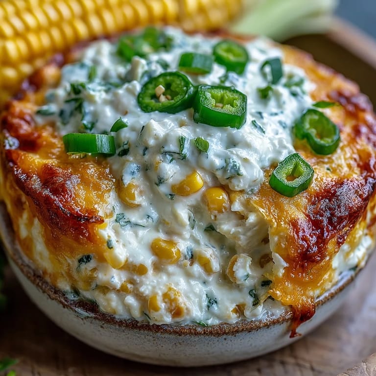 A serving bowl filled with Crack Corn Dip, featuring sweet corn and sharp cheddar, with a side of crispy tortilla chips ready for a game day party.