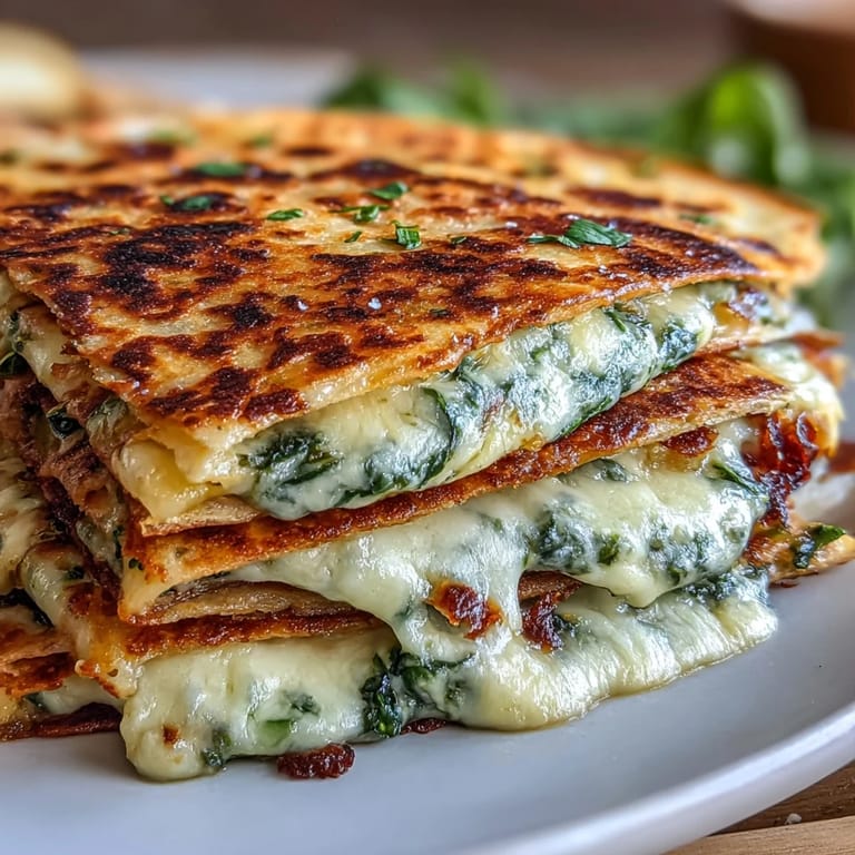 Vibrant green spinach and melted cheddar fill festive shamrock quesadillas, ideal for family-friendly holiday meals.