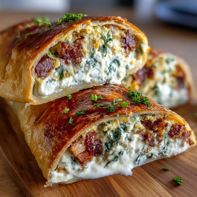 Beautiful Easter savory pie with hard-boiled eggs and ham, featuring a stunning cross-section of whole eggs nestled in herbed ricotta and spinach.