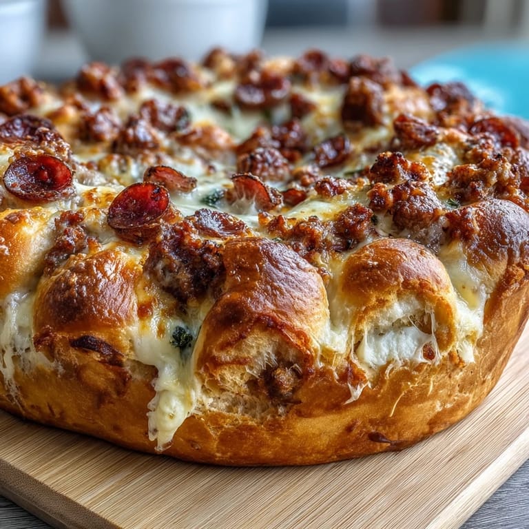 Classic Italian Easter pie with ricotta and salami, featuring a golden lattice top, ideal for holiday celebrations or brunch.