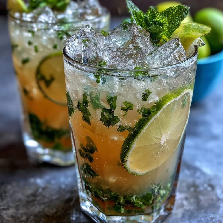 A pitcher filled with vibrant lavender lemonade, garnished with fresh mint sprigs and lemon wheels, ideal for warm afternoons.