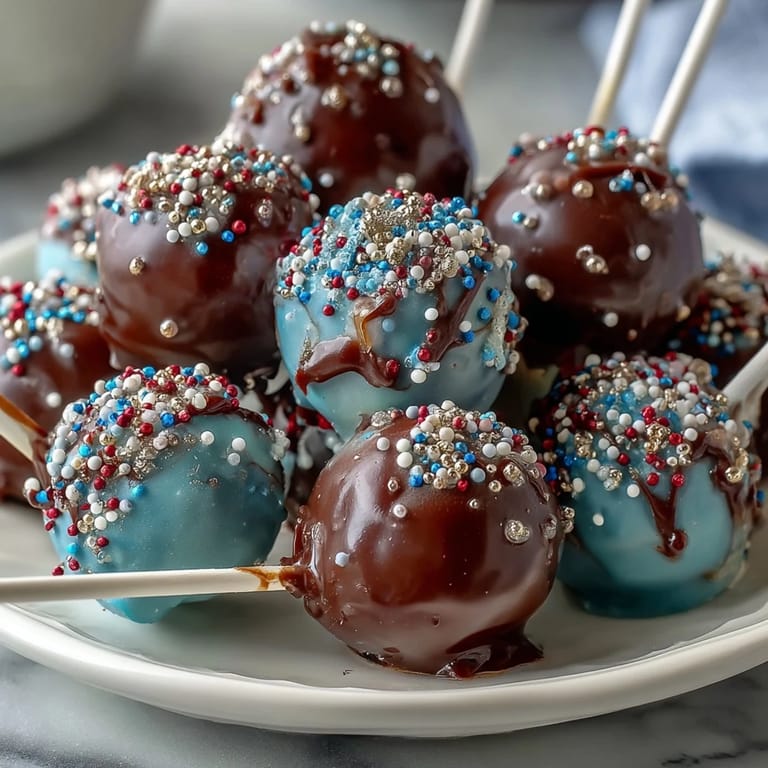 Delicious cake pops featuring school colors and gold sprinkles—perfect for festive graduation dessert tables.