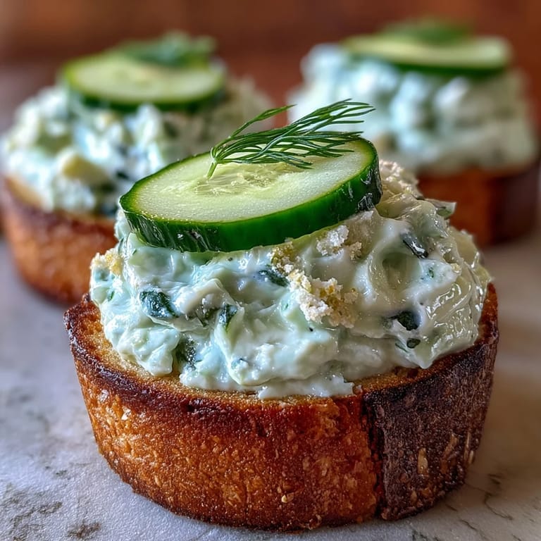 2. Elegant bite-sized Benedictine cucumber canapés featuring Kentucky-style cream cheese spread, perfect for Southern celebrations.  