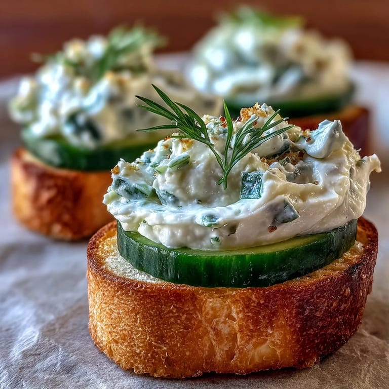 3. Vibrant vegetarian Benedictine cucumber canapés with dill garnish, showcasing classic Southern flavors in easy appetizer bites.