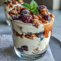 Fresh Mothers Day brunch yogurt parfait bar with vibrant berries, crunchy granola, and sweet honey toppings for a customizable treat.