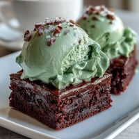 Shamrock-shaped brownies with rich chocolate flavor and vibrant green icing, a festive St. Patrick's Day treat for any celebration.