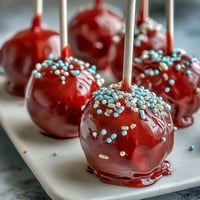 Festive cake pops in school colors with gold sprinkles celebrate graduation with sweet, colorful charm.